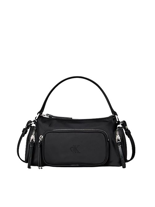 Borsa da spalla morbida in satin e nylon Calvin Klein | LV04F3132GUB1